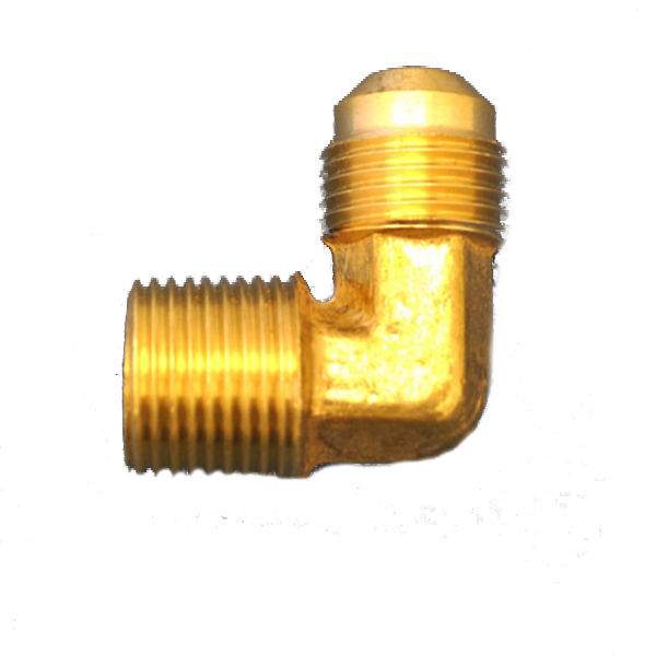  HPC Fire 400 90 Degree Male Elbow Brass Fitting, 3/8-Inch Tube, 3/8 Illustration 