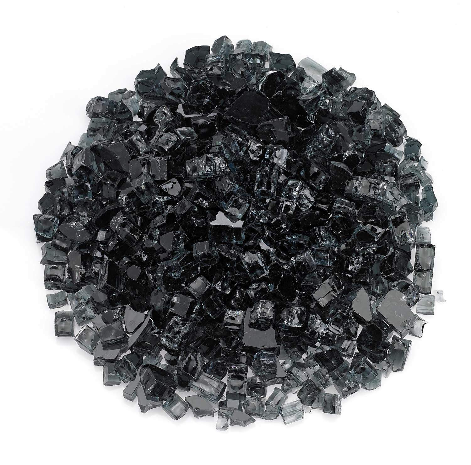 American Fire Glass 1/2-Inch Classic Fire Glass, 10-Pounds, Black