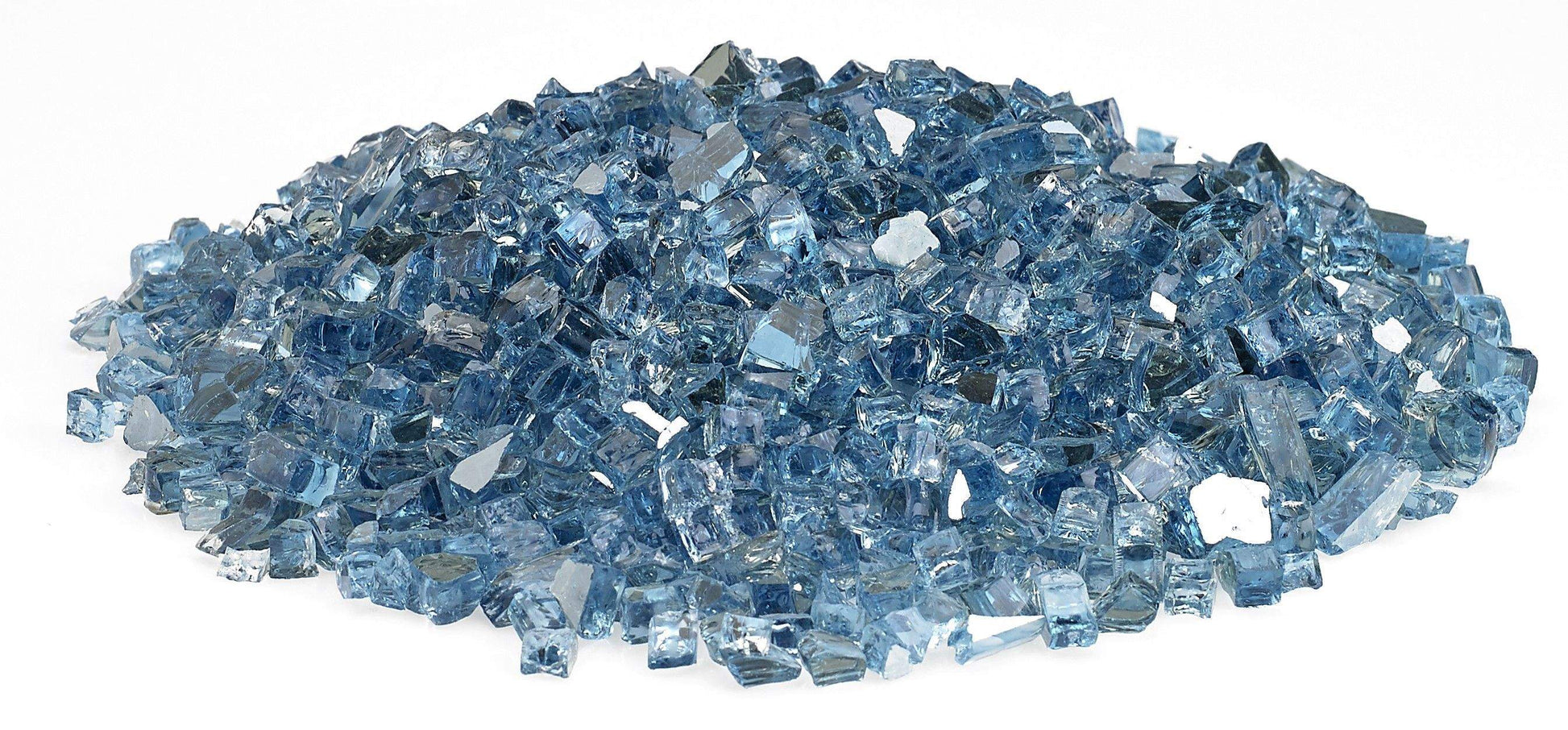 American Fire Glass 1/4-Inch Premium Fire Glass, 10-Pounds, Pacific Blue Reflective
