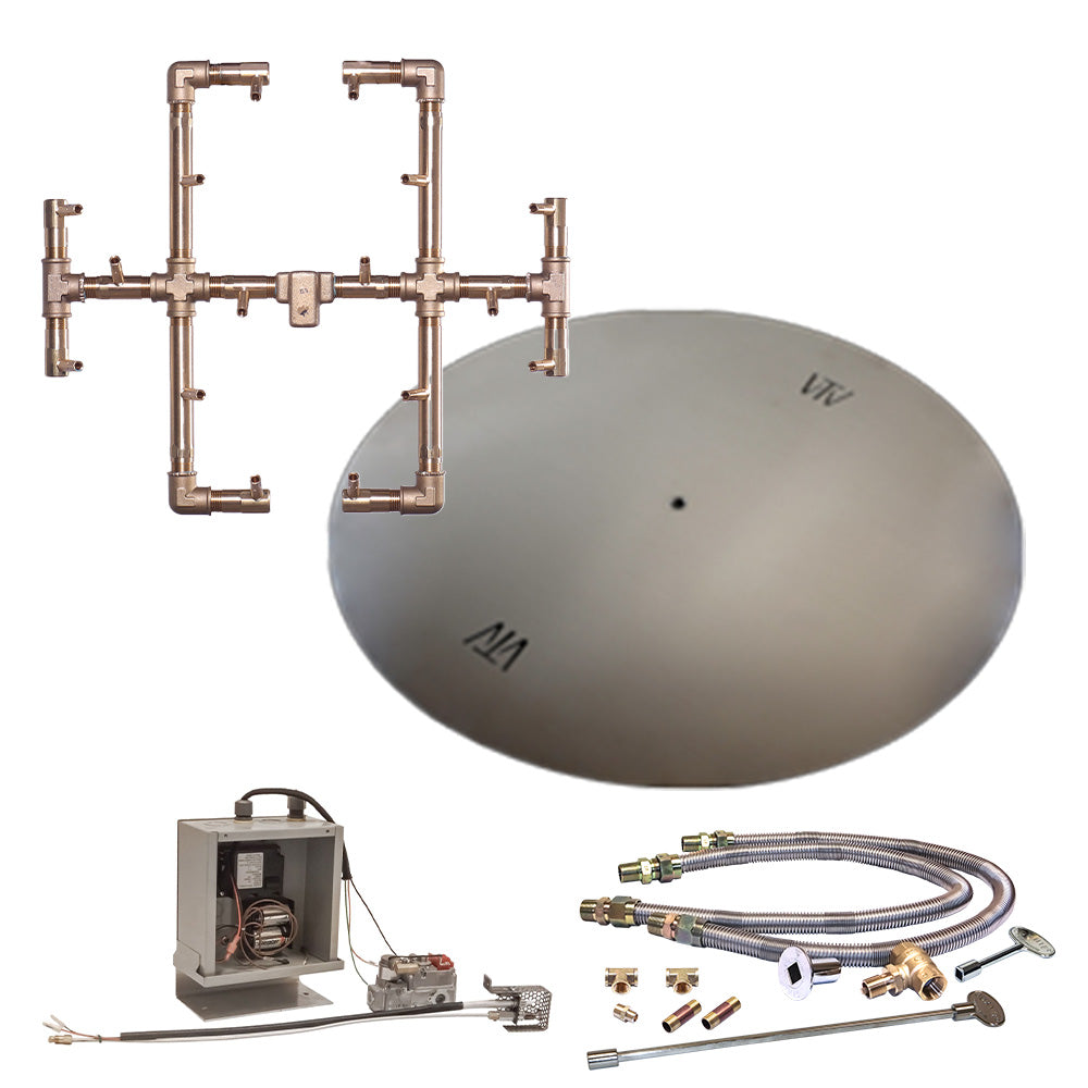 Crossfire by Warming Trends CFB-3VIK 3 Volt Electronic Spark Ignition Original Brass Gas Fire Pit Burner Kit