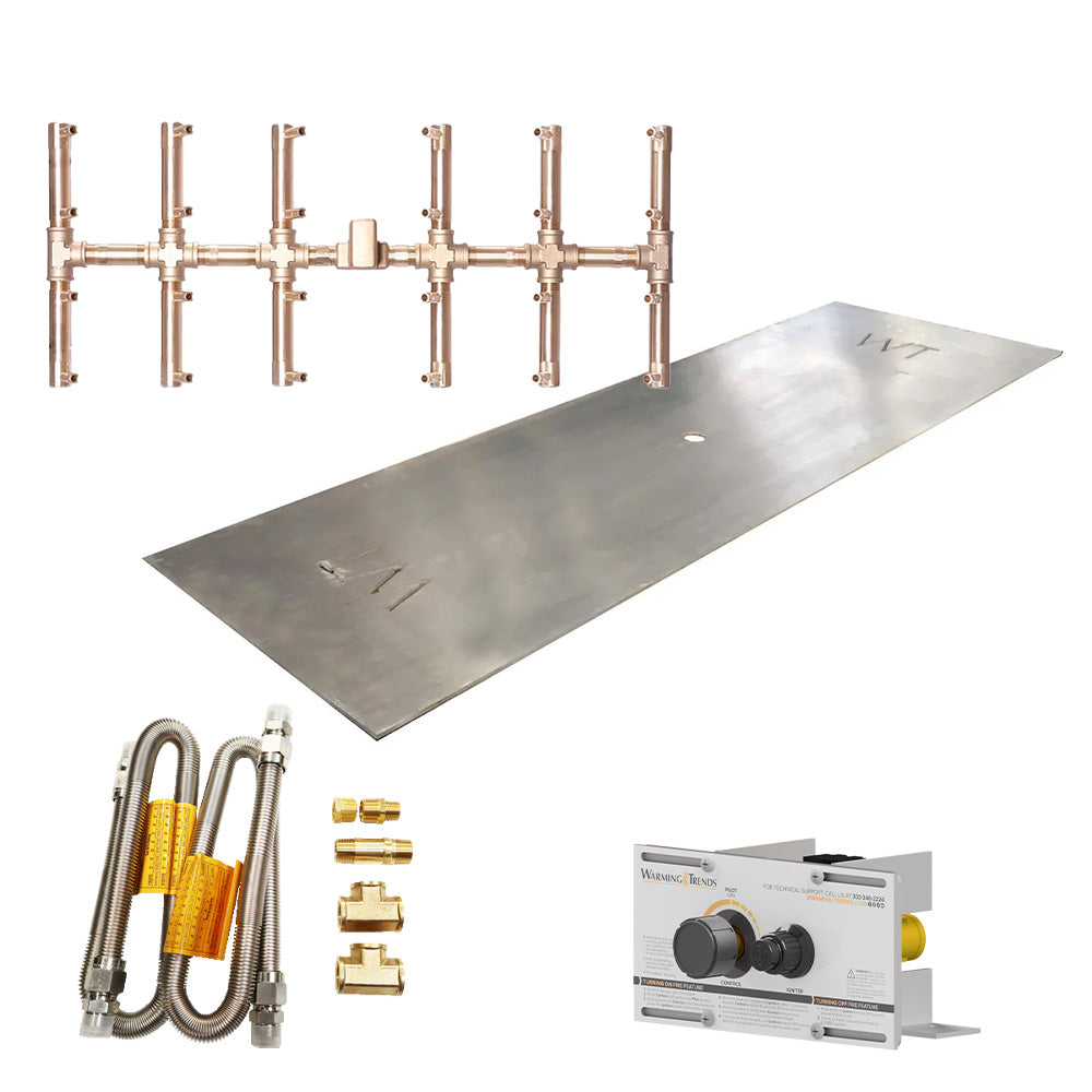 Crossfire by Warming Trends Mercury Flame Sensing Spark Ignition Double Tree-Style Brass Fire Pit Burner Kit