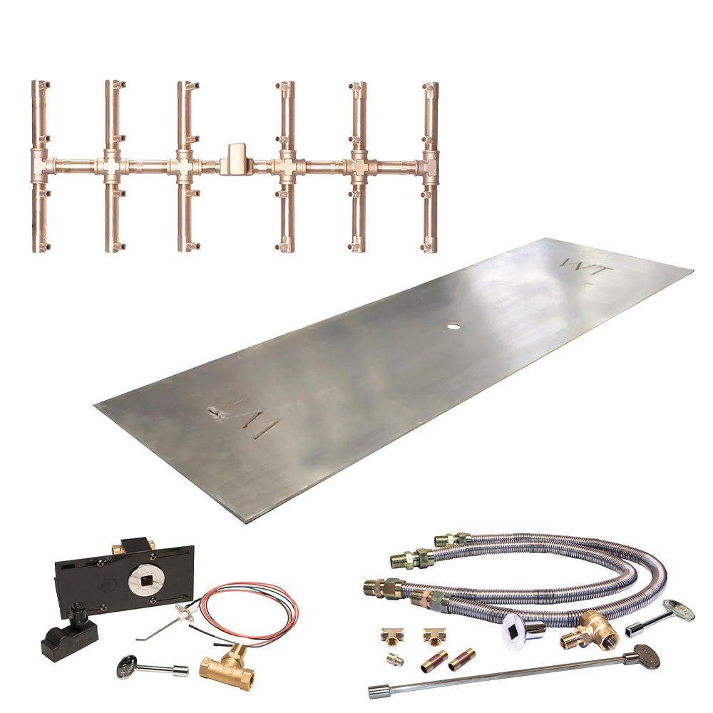 Crossfire by Warming Trends CFBDT-PBIK Push Button Spark Ignition Double Tree-Style Brass Gas Fire Pit Burner Kit