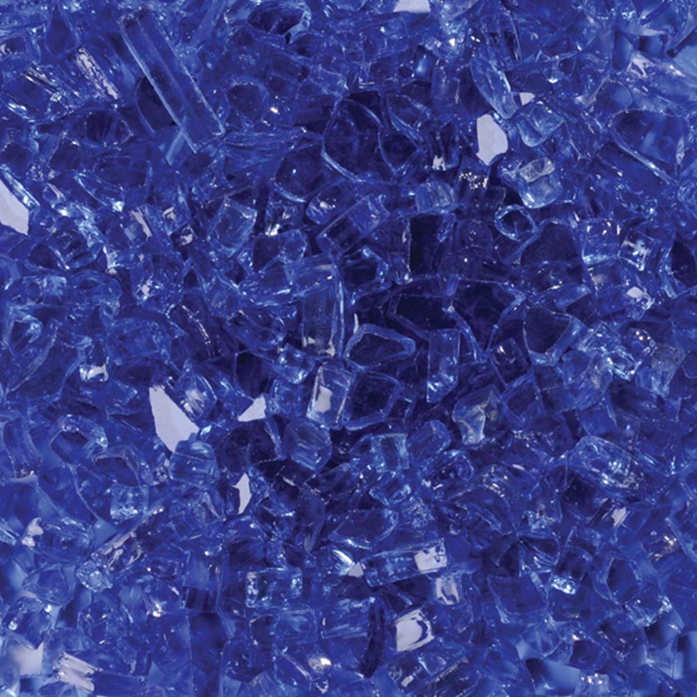Superior Decorative Reflective Blue Fire Glass, 5 lbs