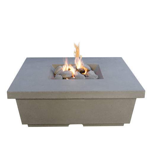 American Fyre Designs Contempo 44-Inch Square GFRC Chat Height Fire Table