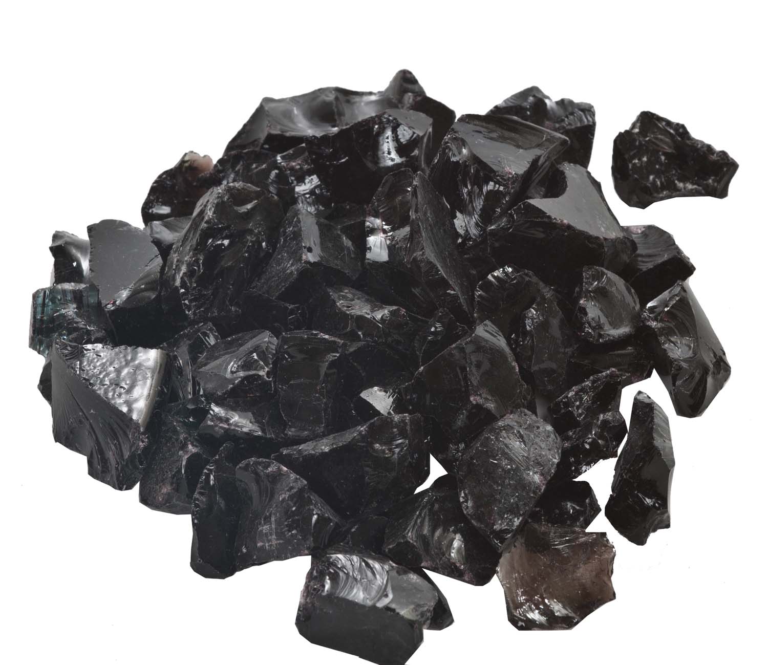 Dagan 1/2 - 3/4-Inch Fire Glass, 10, Black