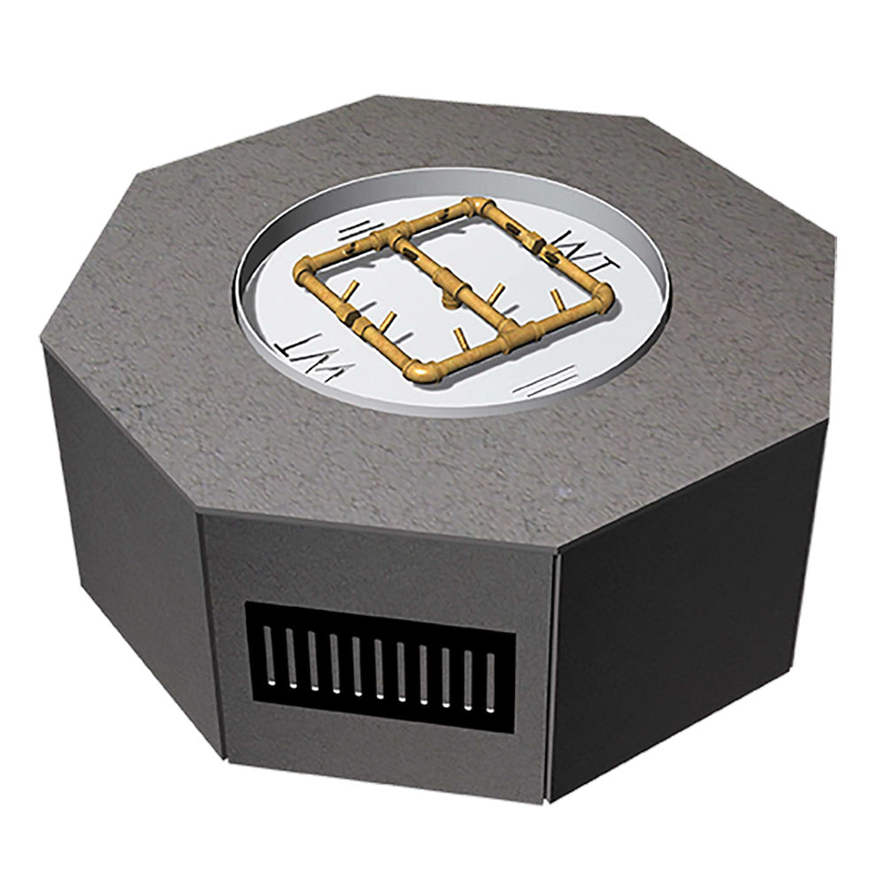Crossfire by Warming Trends 42-Inch Octagonal Ready-to-Finish Fire Pit Enclosure with Gas Burner Kit