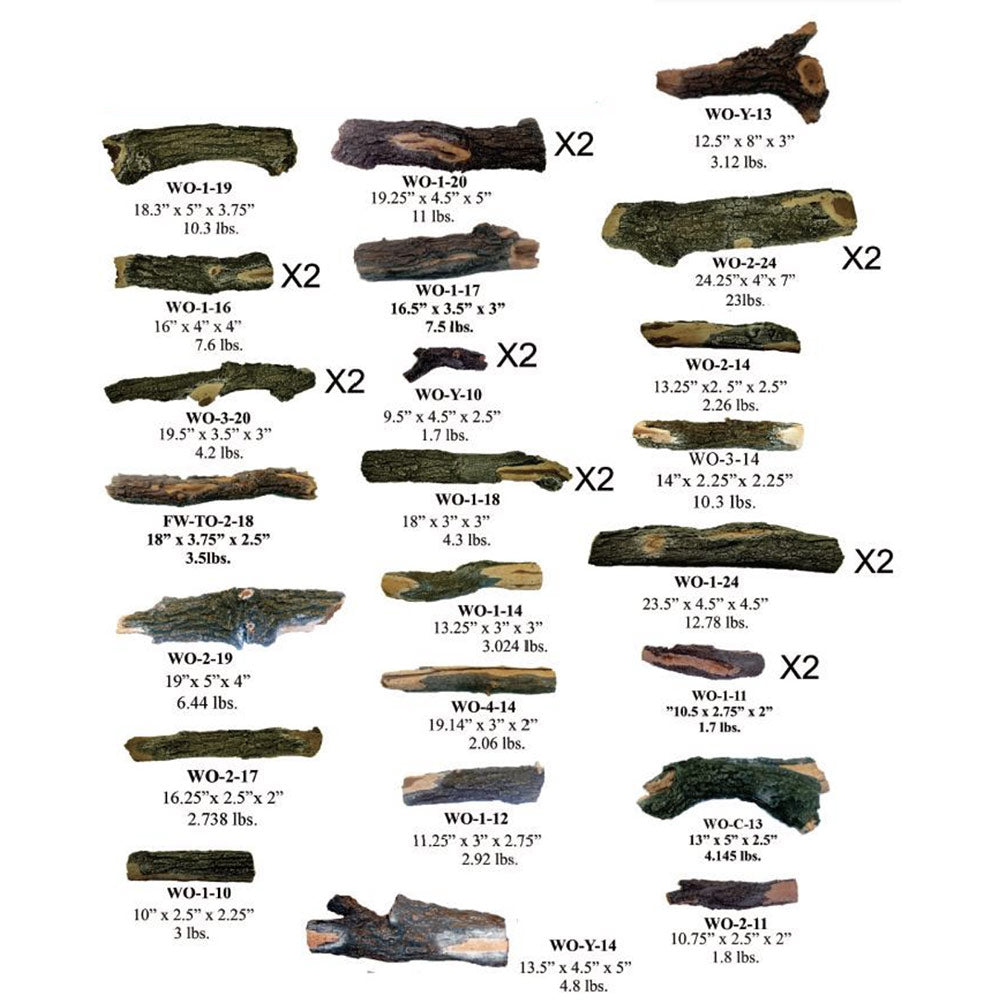 Grand Canyon 31-Piece Arizona Weathered Oak Fire Pit Log Set