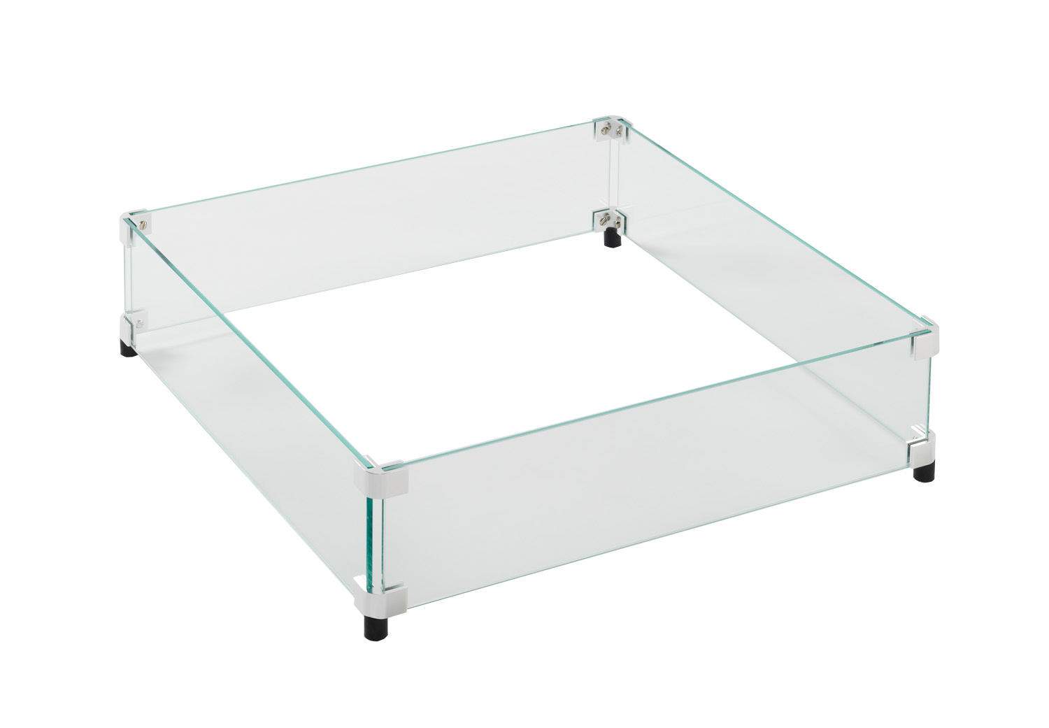 The Outdoor GreatRoom Company Square Glass Wind Guard for CF-1616 Burner, 17.6x17.6-Inch