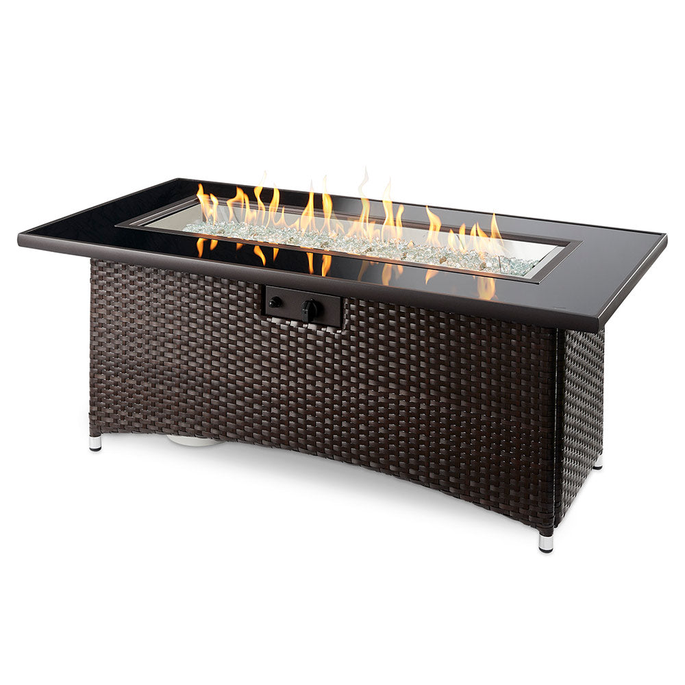 The Outdoor GreatRoom Company MG-1242-BLSM-K Montego Gas Fire Table, Balsam, 30x59.25-Inches