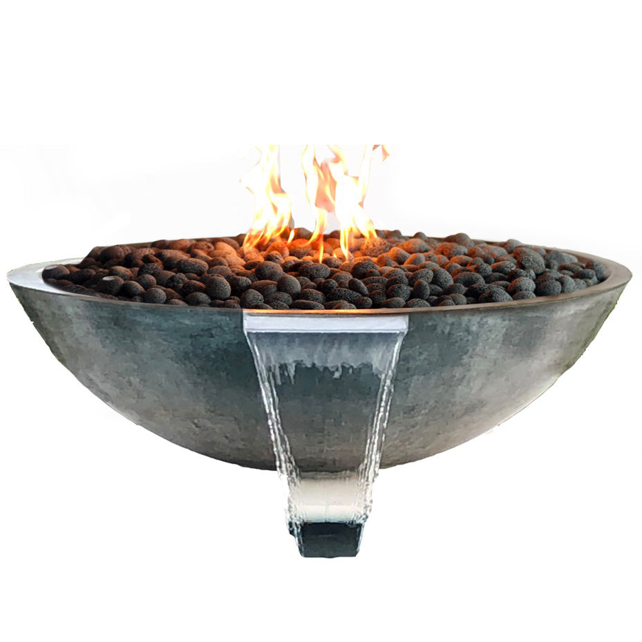 Fire by Design MGZENRFWB32 Round Zen 32-Inch GFRC Fire and Water Bowl