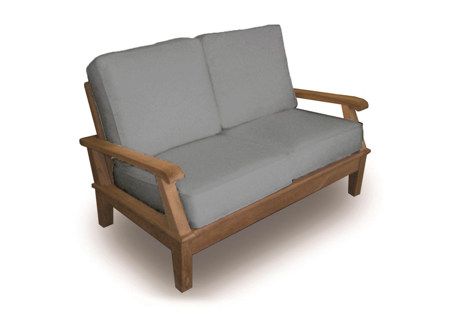 Royal Teak Collection MIA2 Miami Deep Seating Teak Loveseat