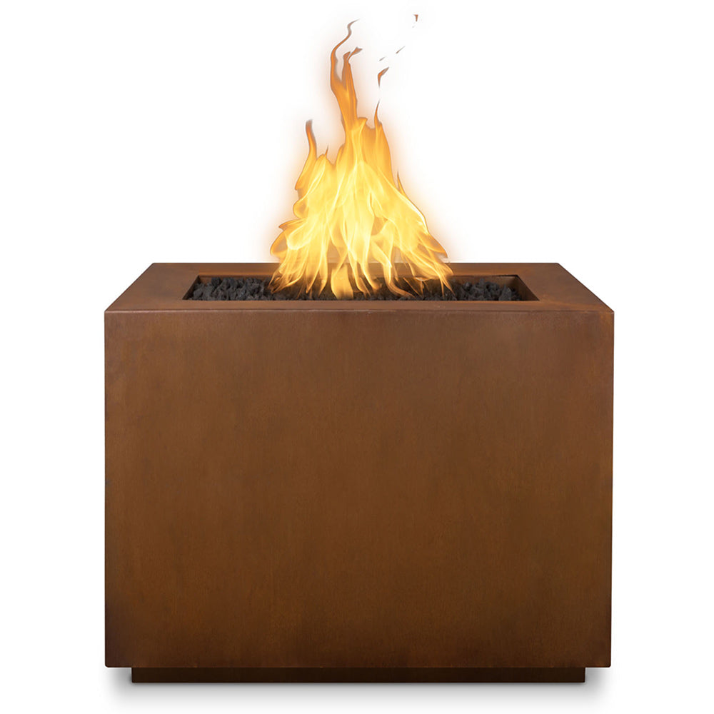 TOP Fires by The Outdoor Plus Forma 30x30-Inch Square Corten Steel Gas Fire Pit