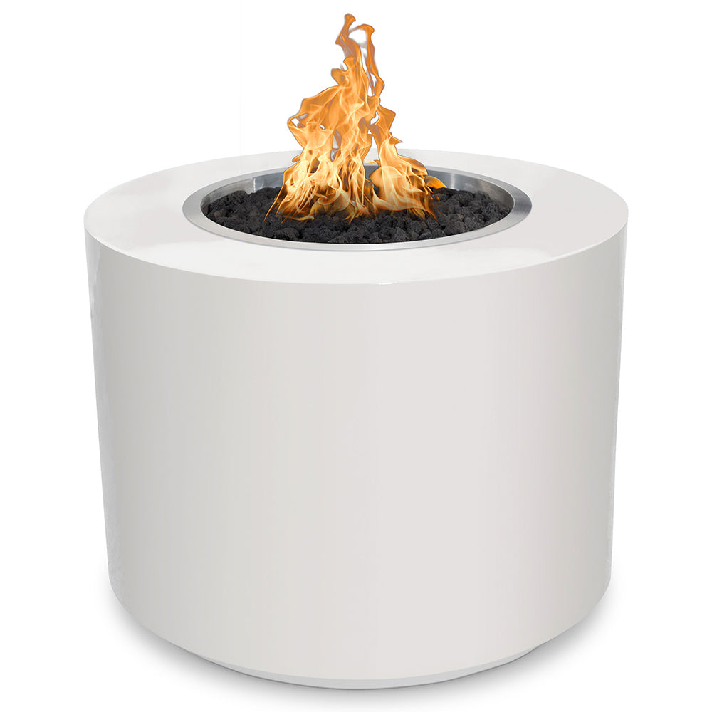TOP Fires by The Outdoor Plus Beverly 30-Inch Round Powder Coated Steel Gas Fire Pit