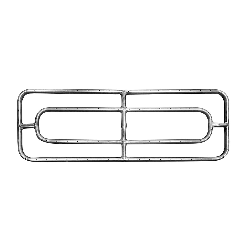 The Outdoor Plus OPT-DR1xxx Stainless Steel Double Rectangle Gas Fire Pit Burner