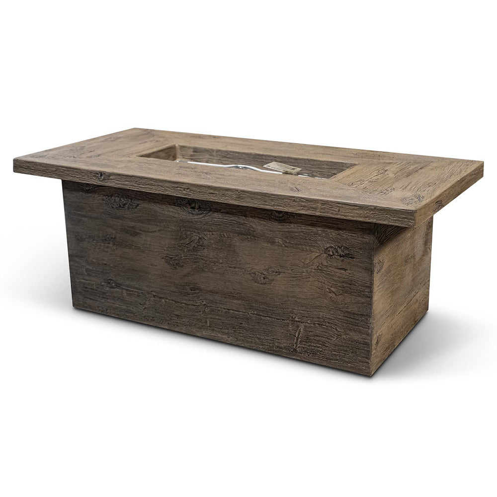 TOP Fires by The Outdoor Plus OPT-GRVWG60x Grove Wood Grain Fire Pit, 60x28-Inches