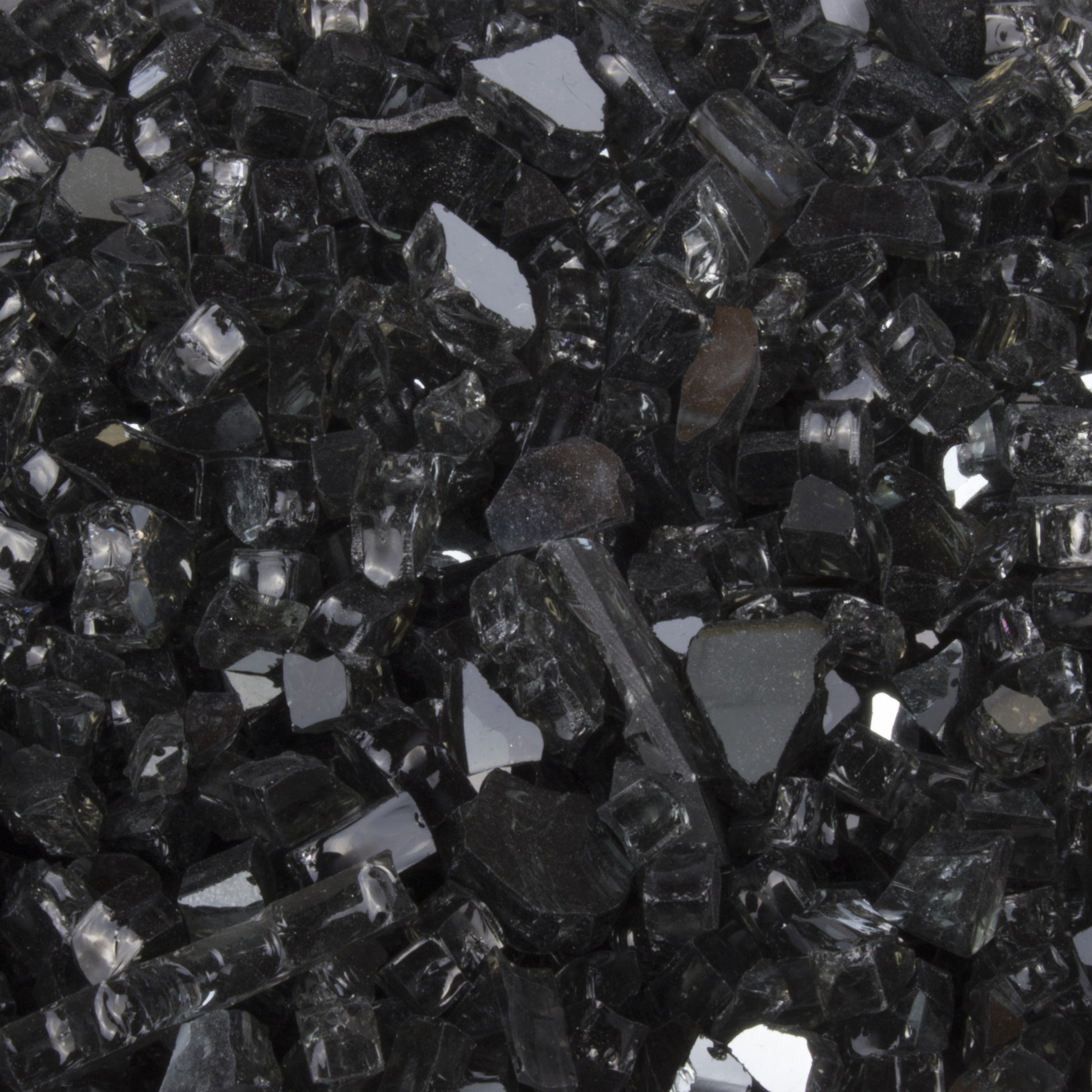The Outdoor Plus 1/4" Black Reflective Fire Glass, 25-Pounds