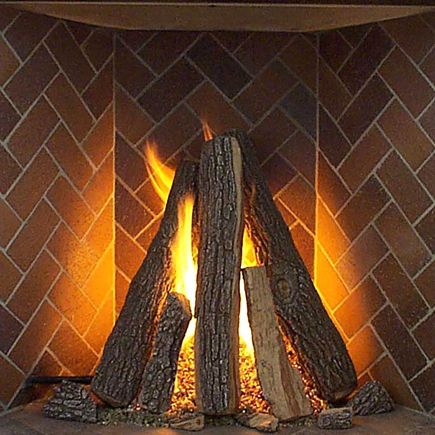 Rasmussen RF Tipi Log Set for Rumford Style Fireplaces – Firepits Direct, image size:1500x1500