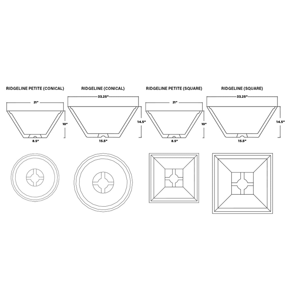 Slick Rock KRL22S Ridgeline Series 22-Inch Square Fire Pit