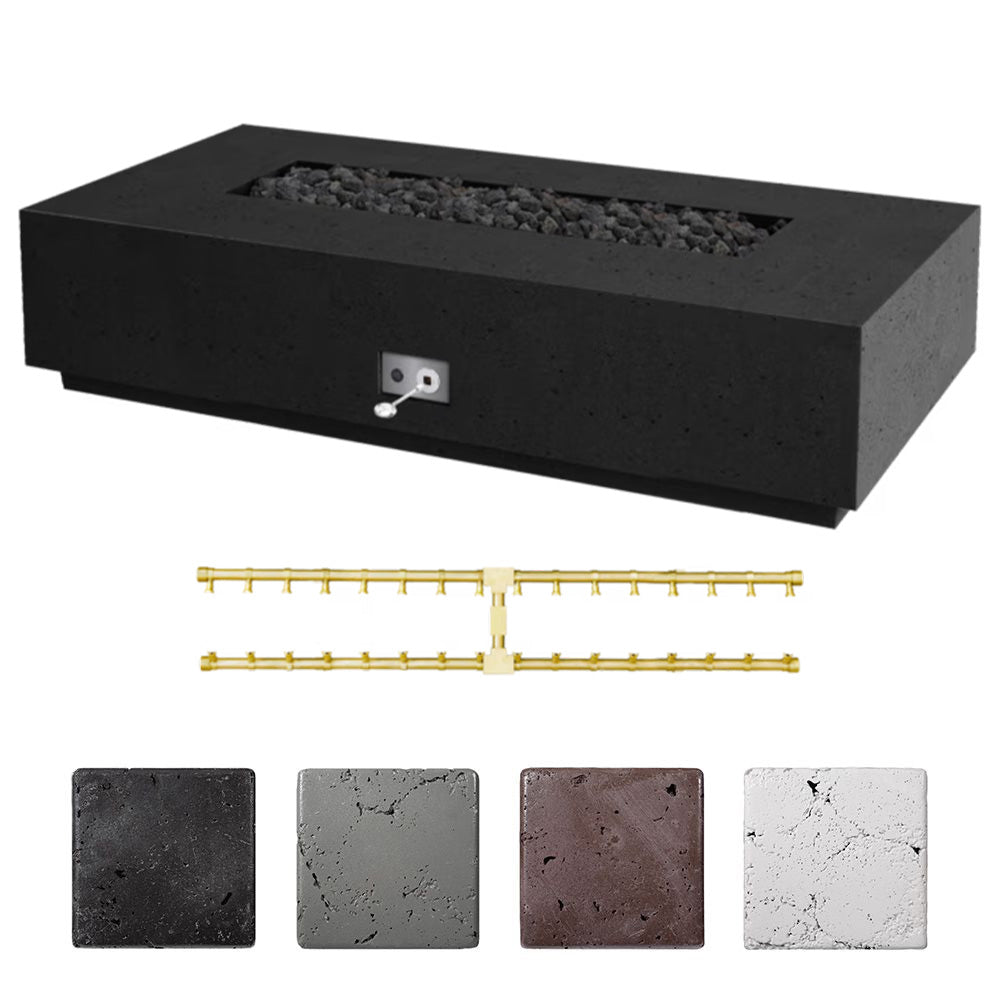 Firegear Sanctuary 1 76x38-Inch Pro Series Concrete Gas Fire Table