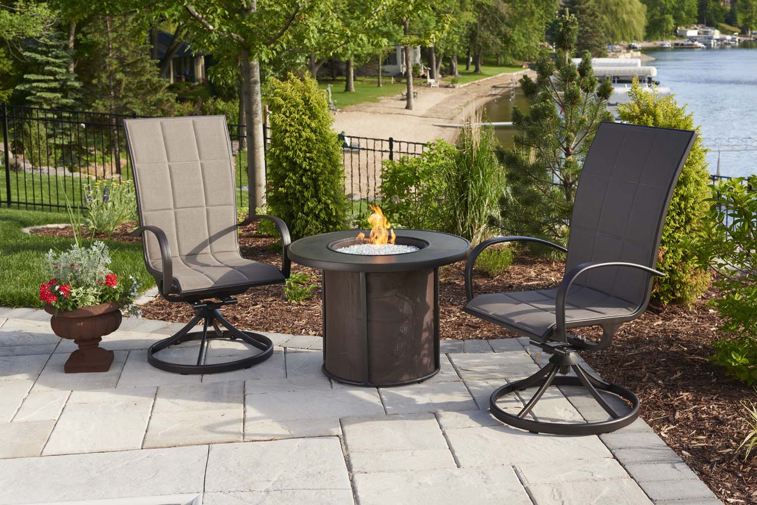 The Outdoor GreatRoom Company SF-32-K Stonefire Gas Fire Table, 32x32-Inches