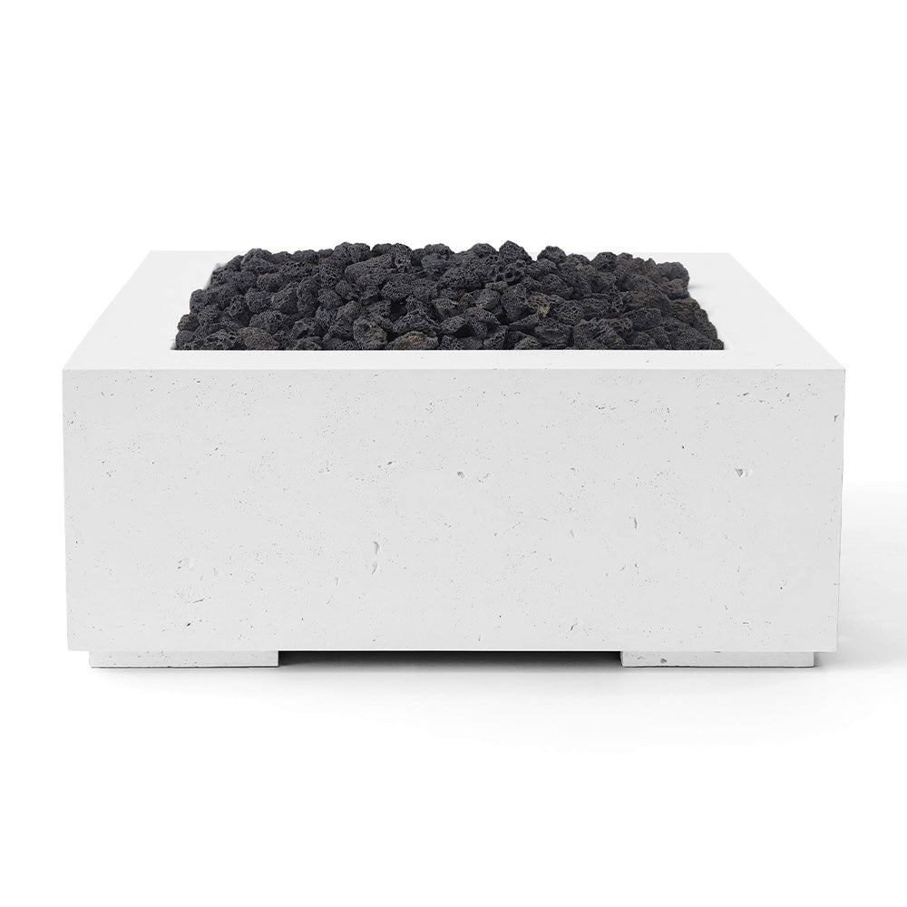 HPC Fire Alea Square Lightweight Concrete Gas Fire Pit, 32-Inch