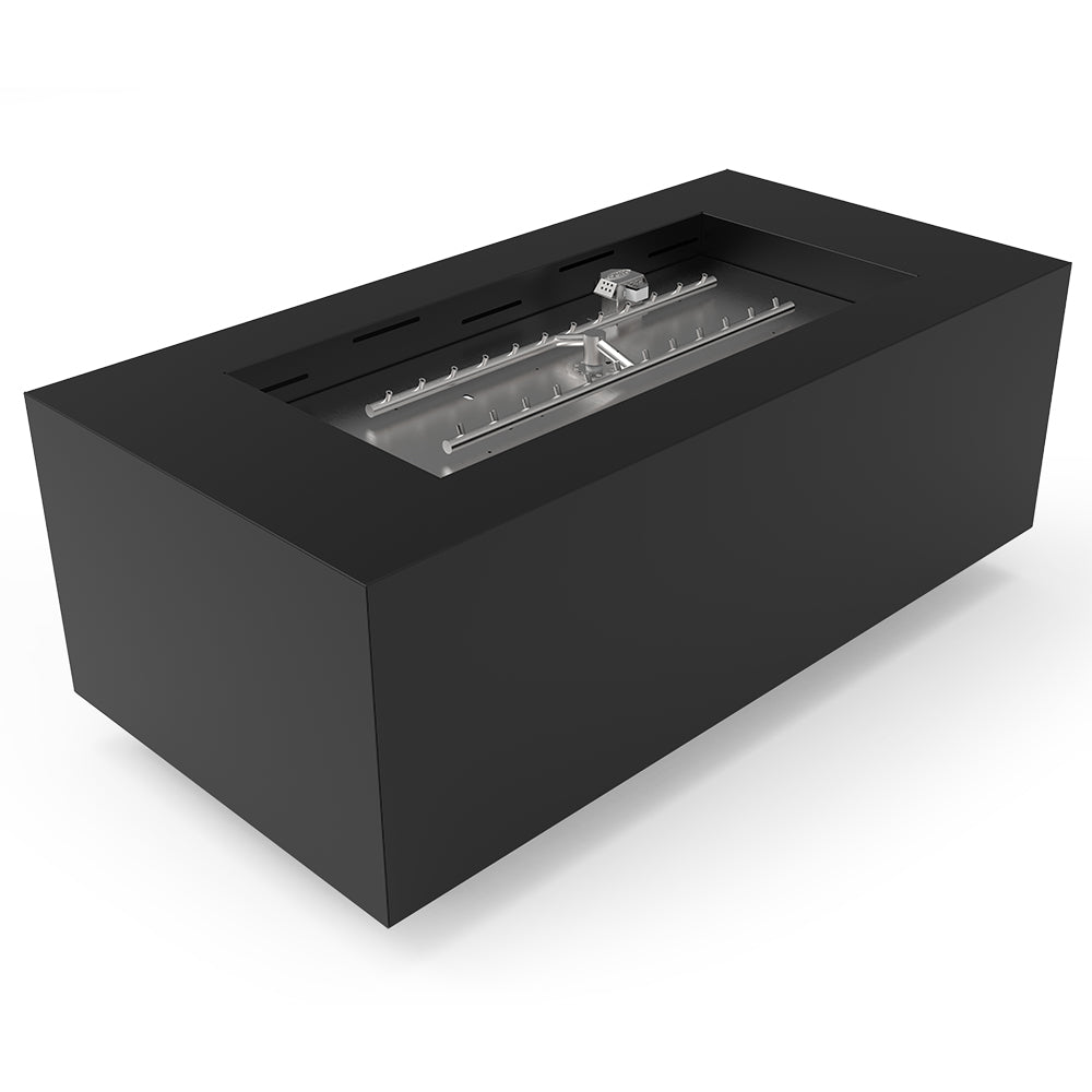 HPC Fire Tejas 48x24-Inch Rectangular Metal Fire Pit with Torpedo Burner
