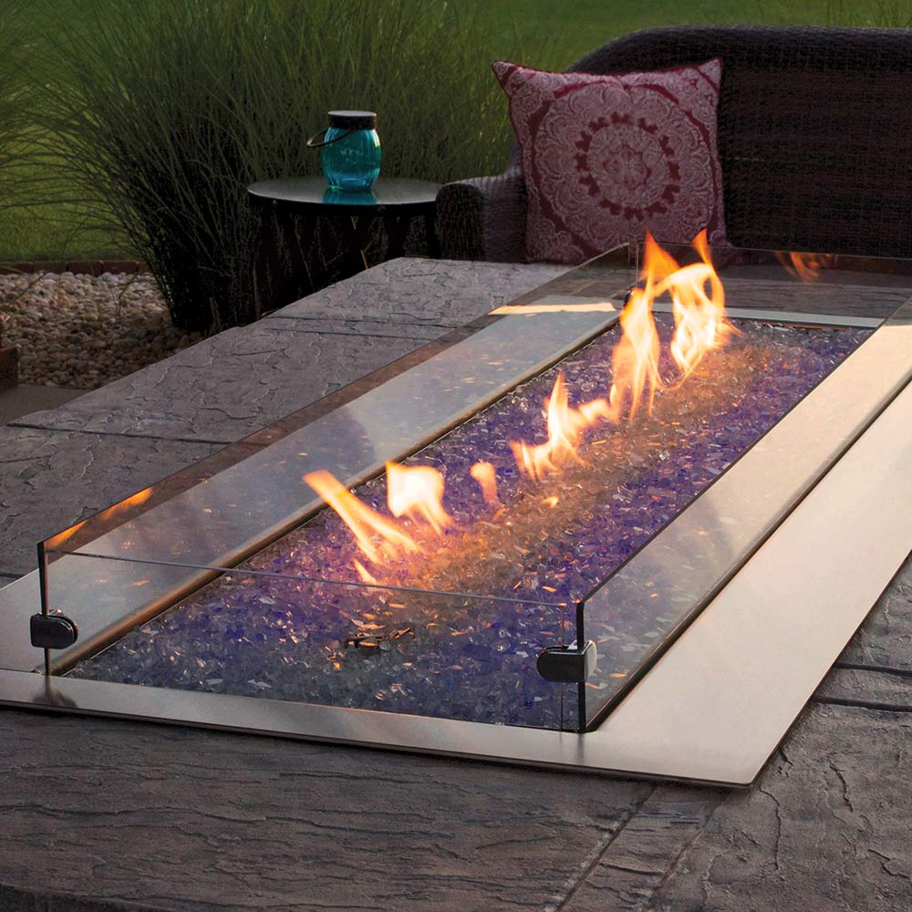 Carol Rose by Empire 48-Inch Glass Wind Guard for Linear Fire Pits
