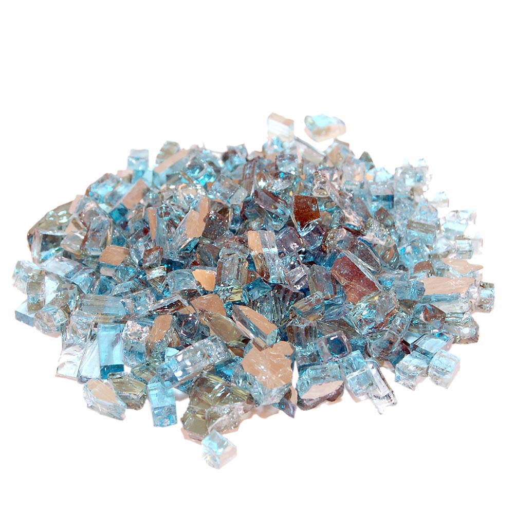 Real Fyre Azuria Reflective Fire Glass, 10 Pounds