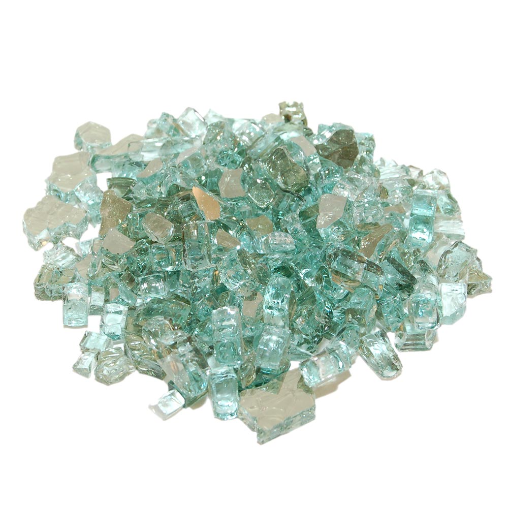 Real Fyre Emerald Reflective Fire Glass, 10 Pounds