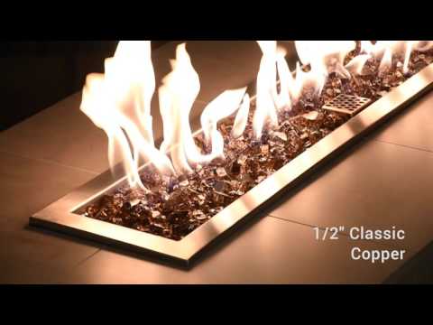 American Fire Glass 1/2-Inch Classic Fire Glass, 10-Pounds, Copper