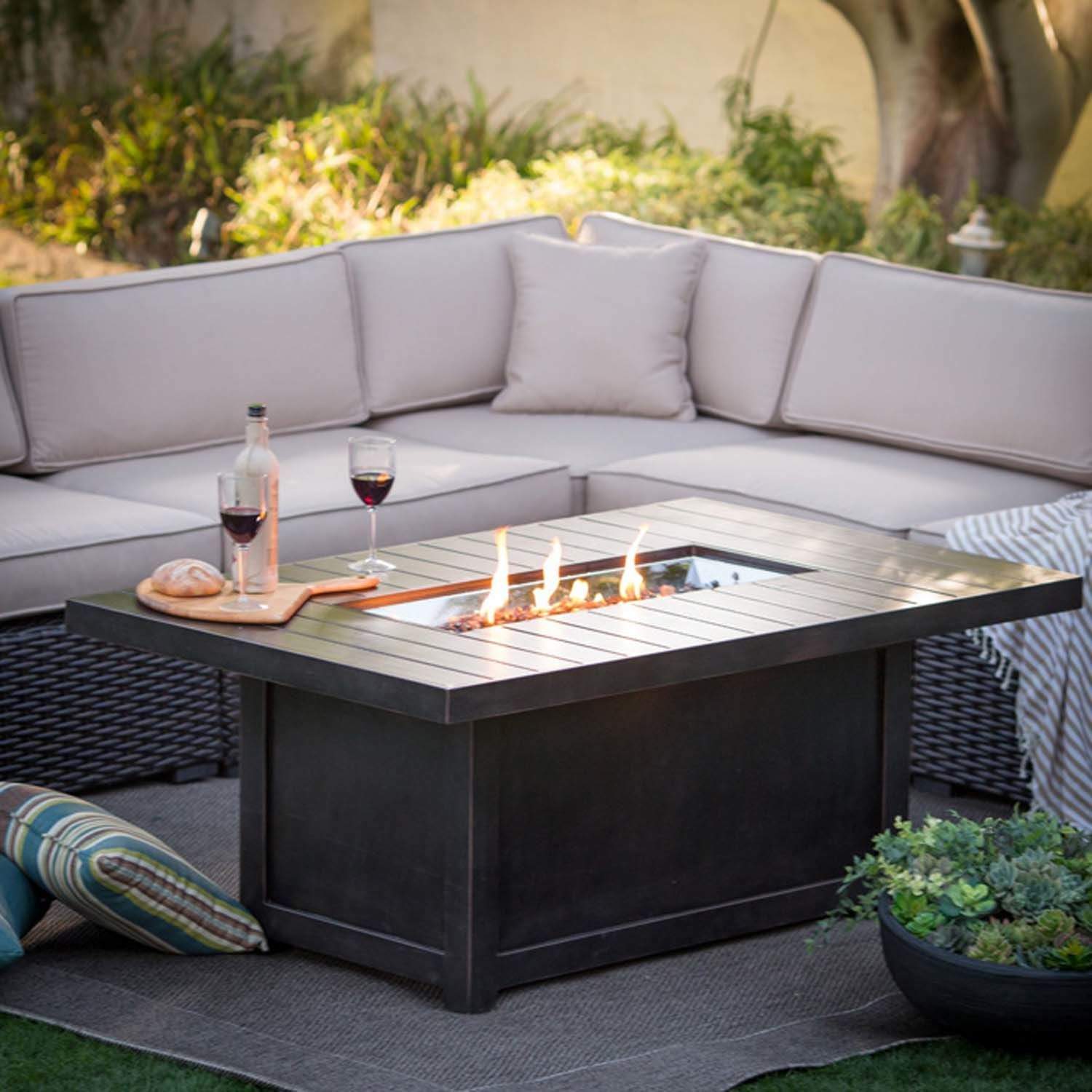Napoleon St. Tropez Patio Flame Fire Table, Rectangular