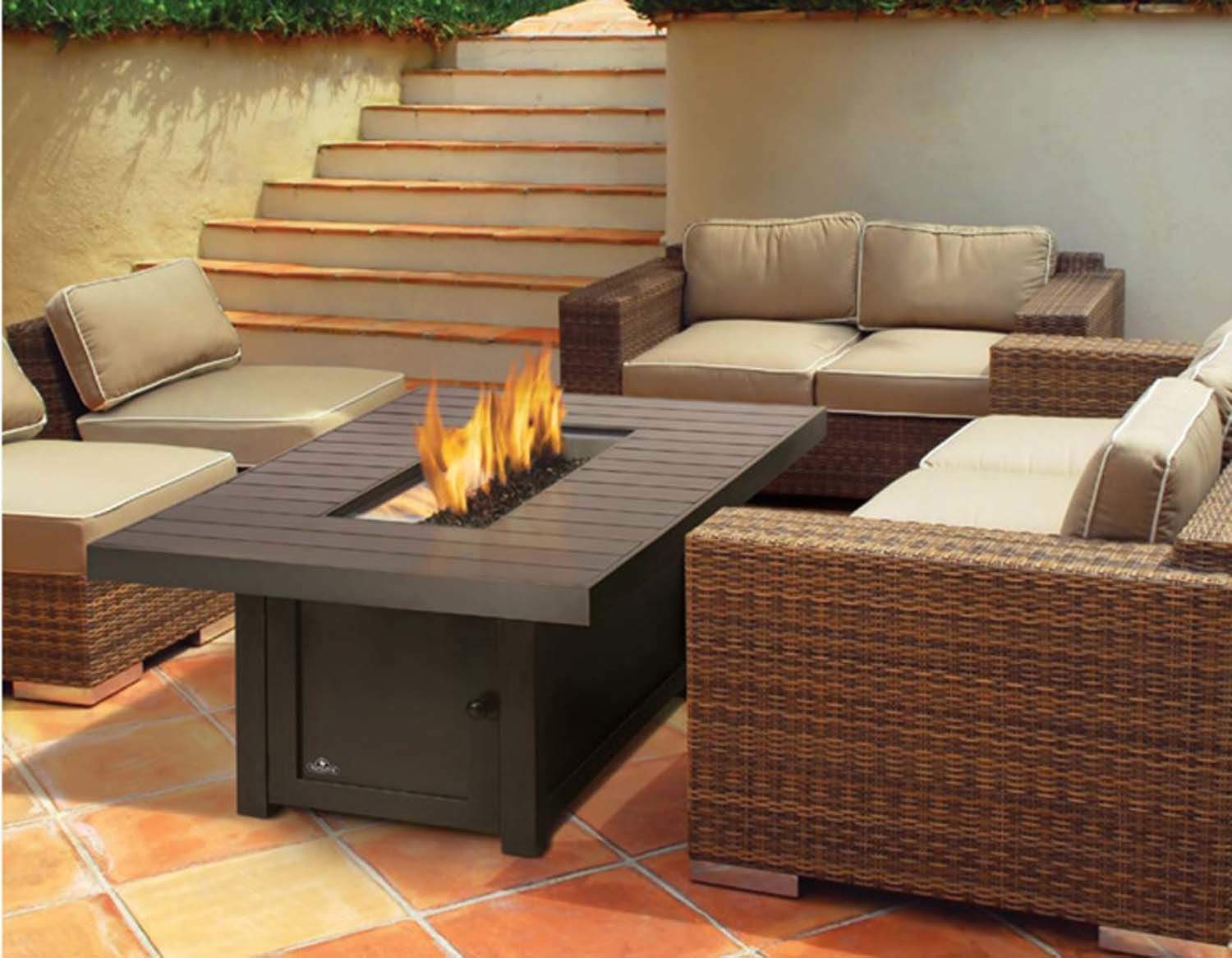 Napoleon St. Tropez Patio Flame Fire Table, Rectangular