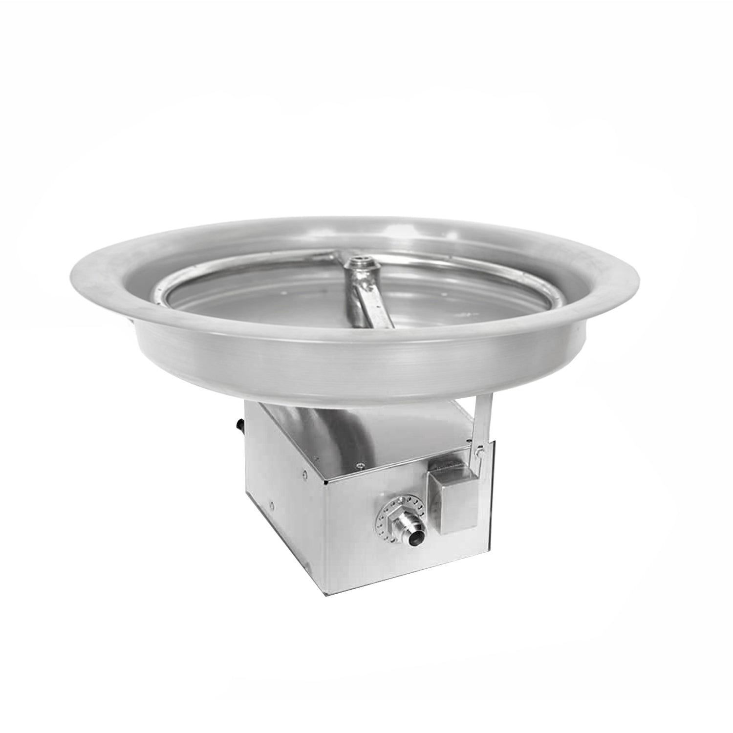 HPC Fire Penta or Round Electronic Ignition Gas Fire Pit Kit with Round Bowl Pan