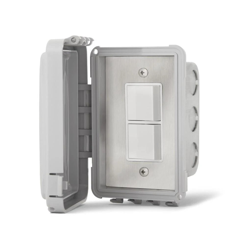 Infratech Duplex Switch Single Flush Mount with Weatherproof Cover