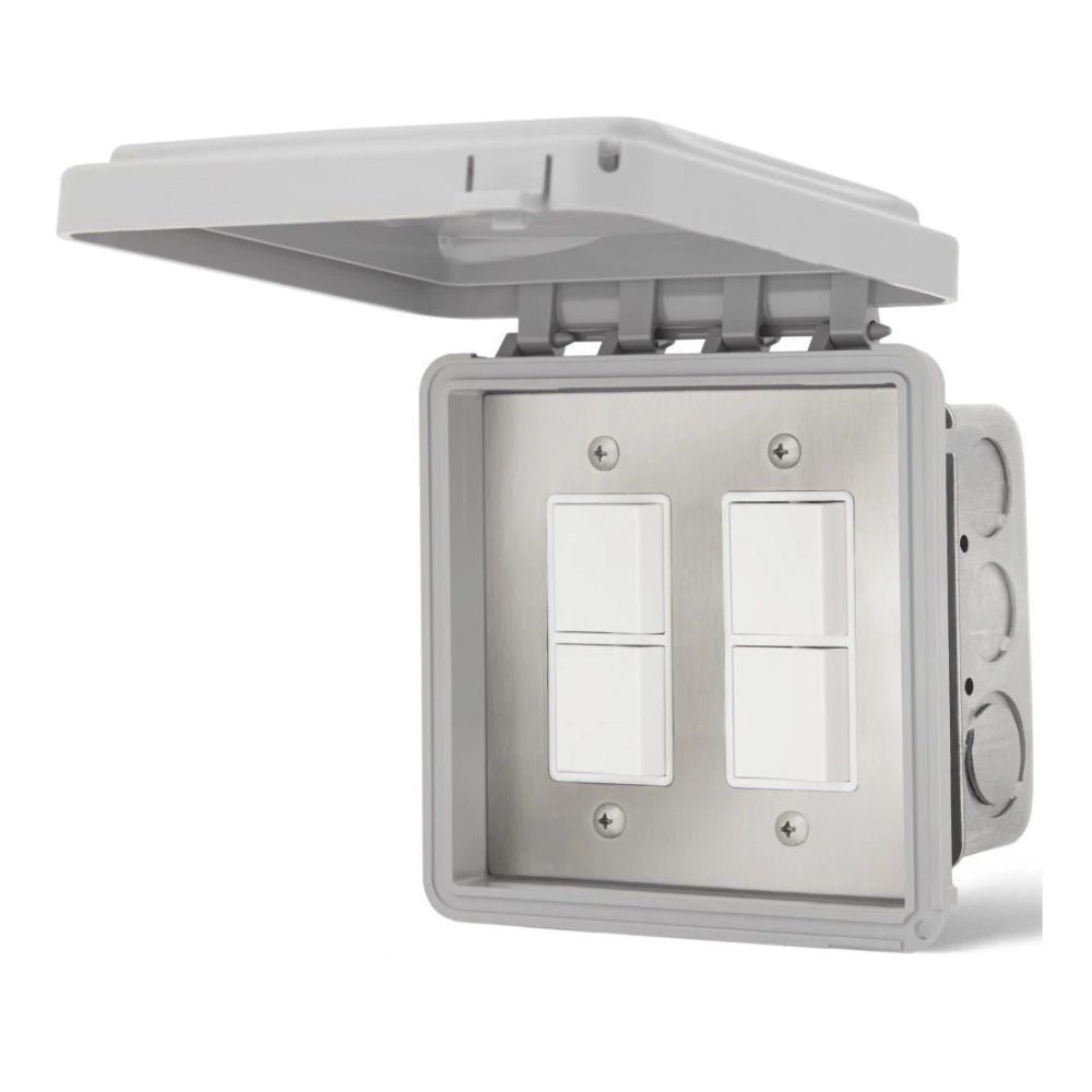 Infratech Duplex Switch Dual Flush Mount with Weatherproof Cover