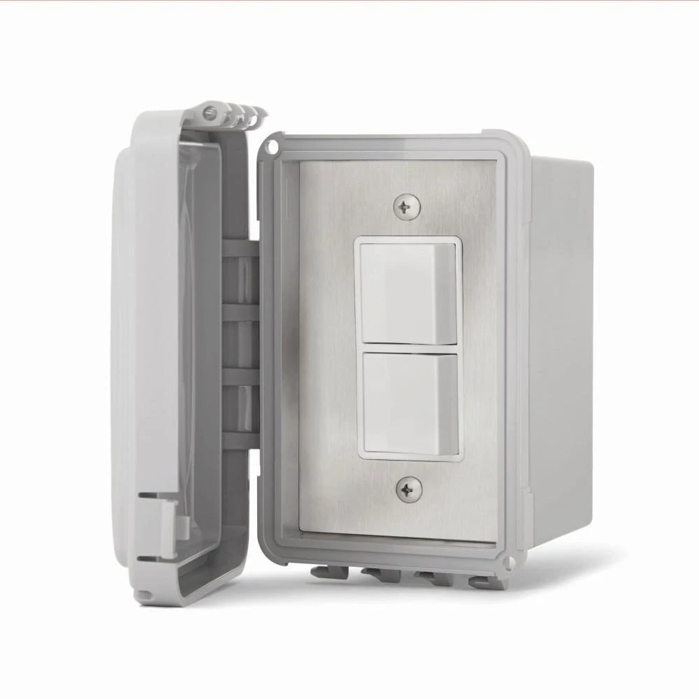 Infratech Duplex Switch Single Surface Mount with Weatherproof Box and Cover