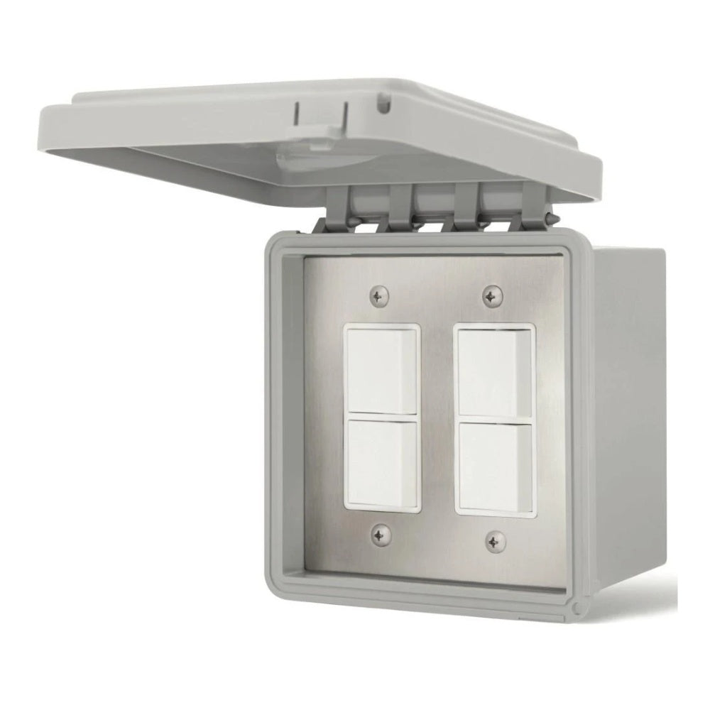 Infratech Duplex Switch Dual Surface Mount with Weatherproof Box and Cover