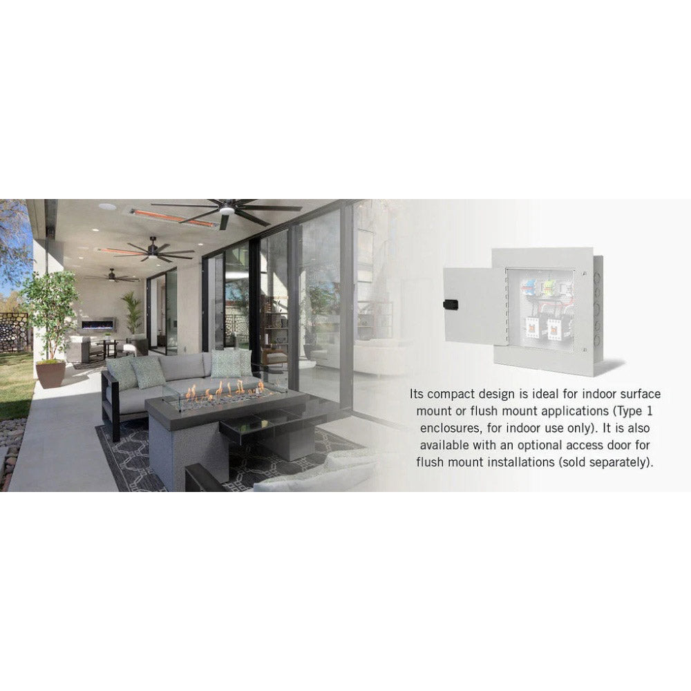 Flush mount access door for contactor panel, white square wall-mounted access panel