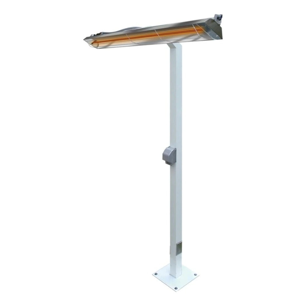 Infratech White Pole Mount for Infrared Electric Patio Heater