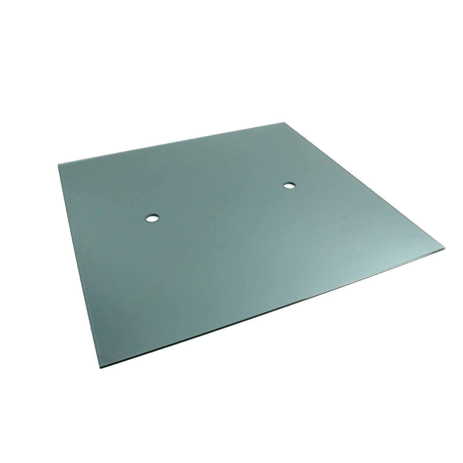 The Outdoor GreatRoom Company Square Gray Glass Burner Cover for CF-2424 Burner, 26x26-Inches