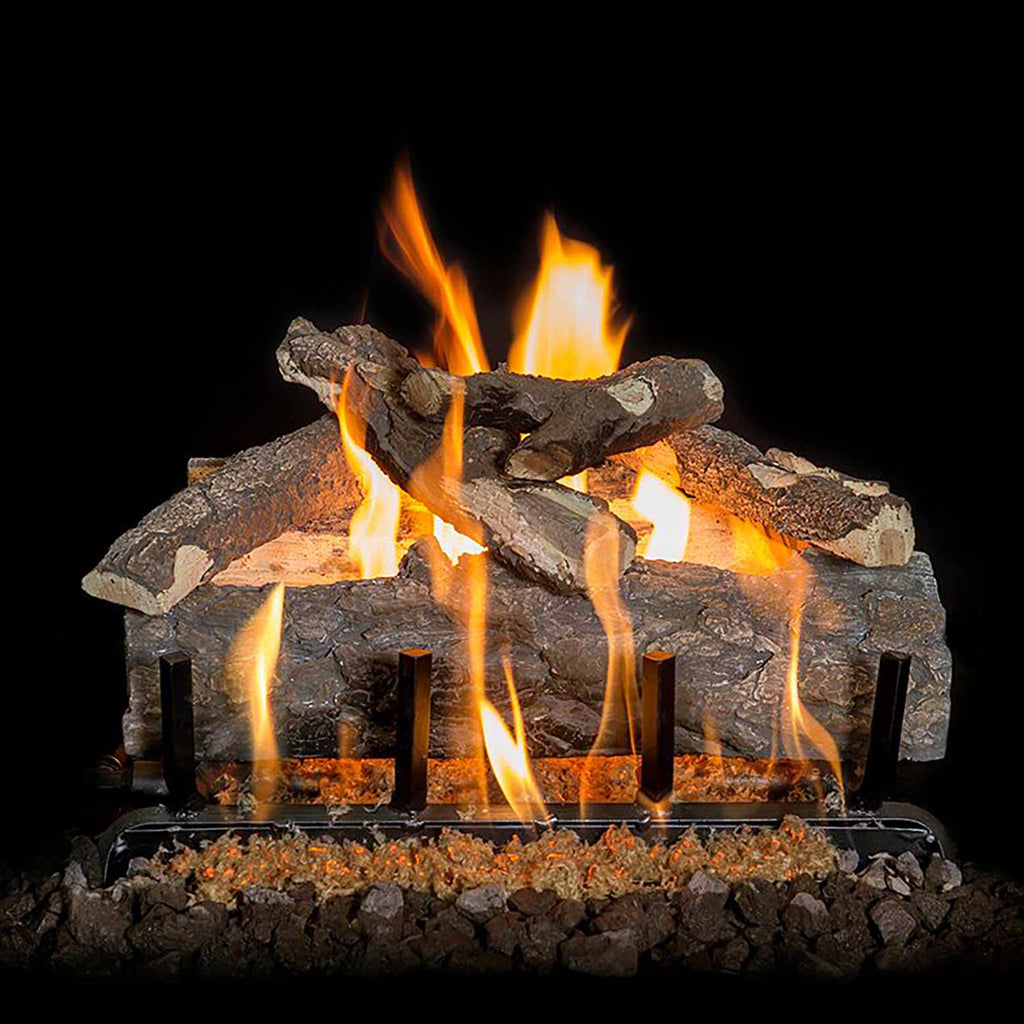 Grand Canyon Blue Pine Split Vented Gas Log Set with Stainless Steel Burner