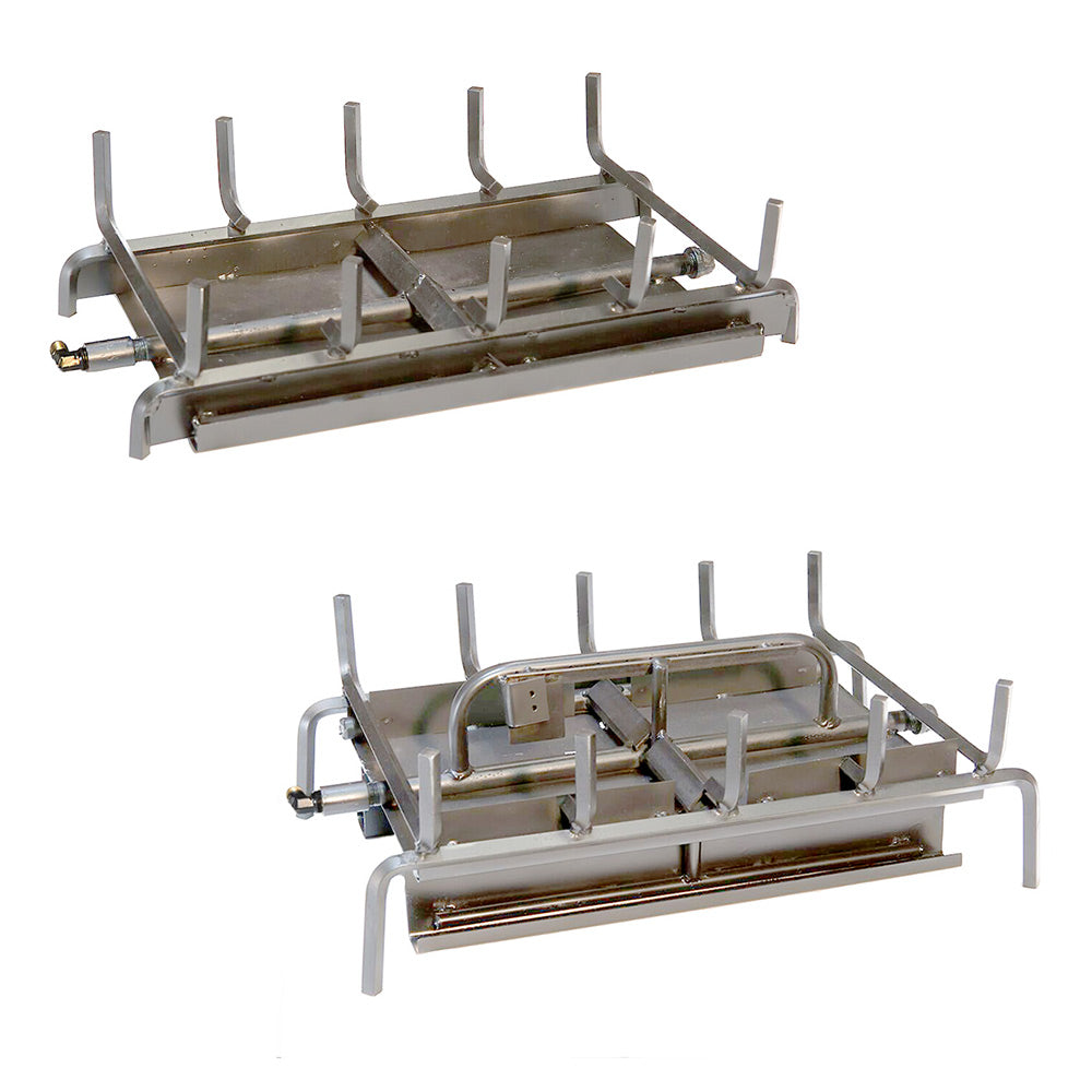 Grand Canyon Arizona Weathered Oak Charred Double Sided Vented Gas Log Set with Stainless Steel Burner