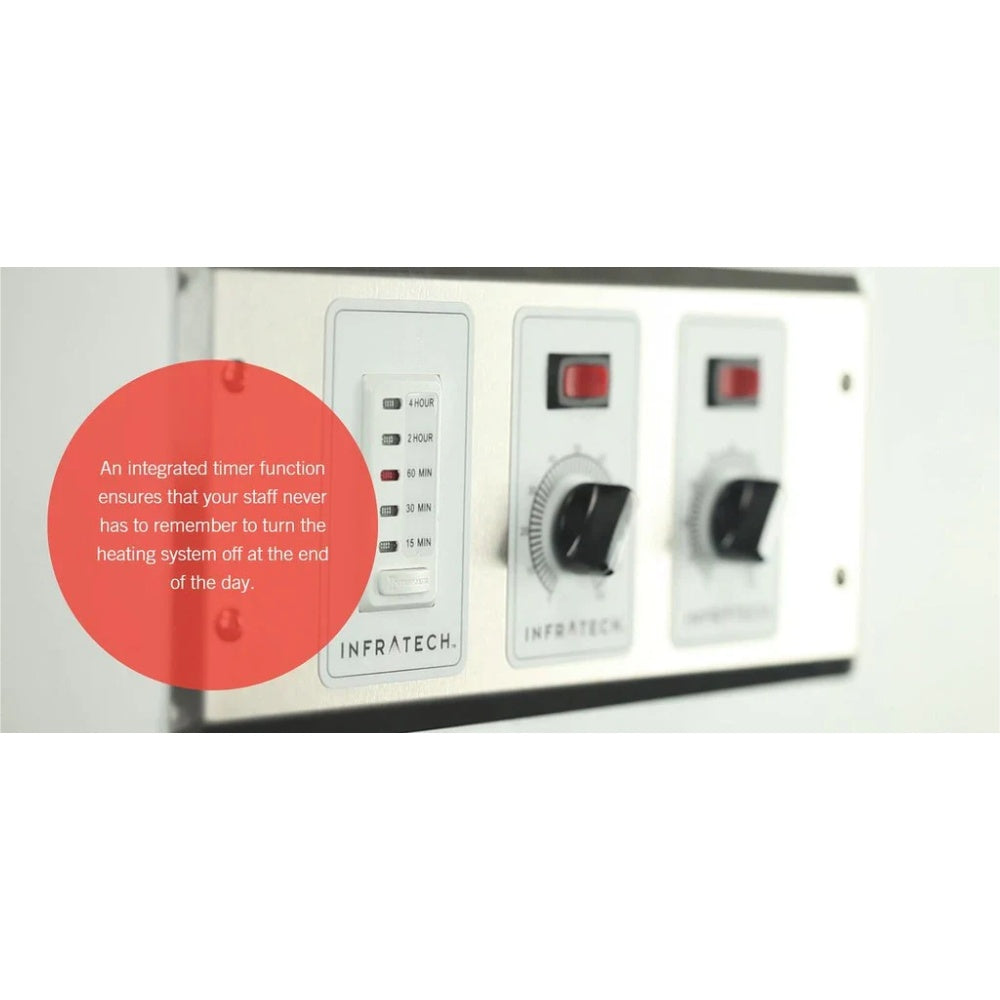 Infratech solid state control package with dial knob and red indicator switches