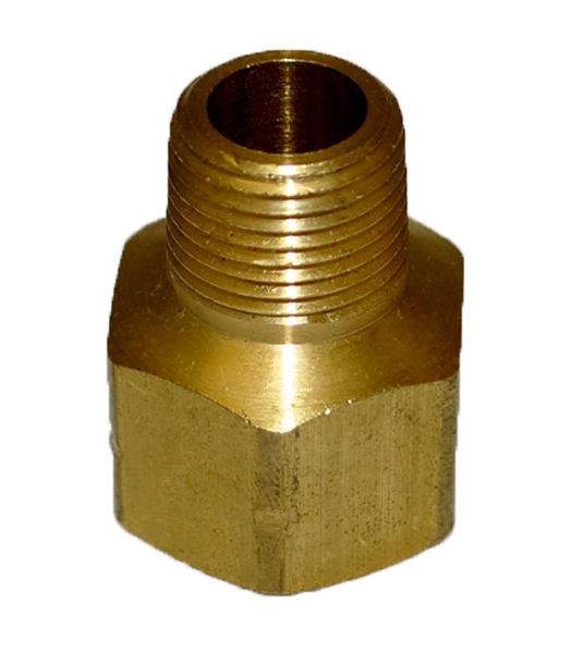 HPC Fire Brass Pipe Adaptor Fitting, 1/2-Inch FIP to 3/8-Inch MIP
