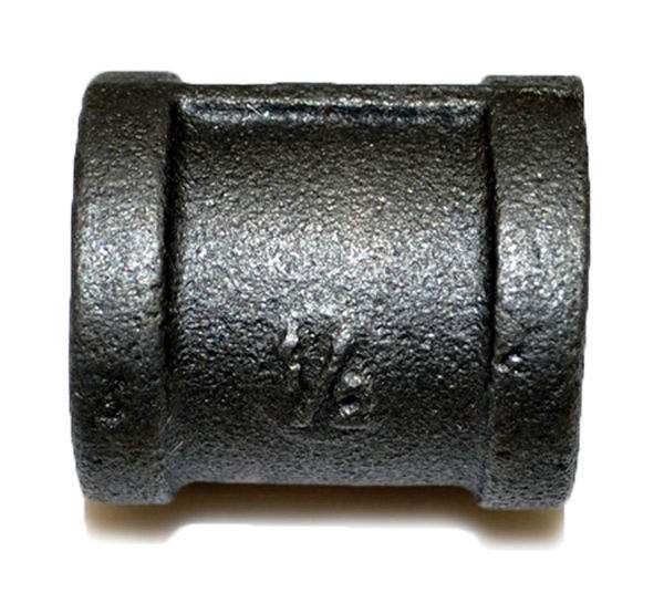 HPC Fire Black Iron Coupler, 1/2-Inch to 1/2-Inch FPT