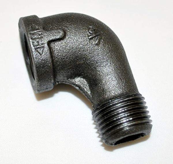 HPC Fire Black Iron 90 Degree Street Elbow, 1/2-Inch MPT to 1/2-Inch FPT