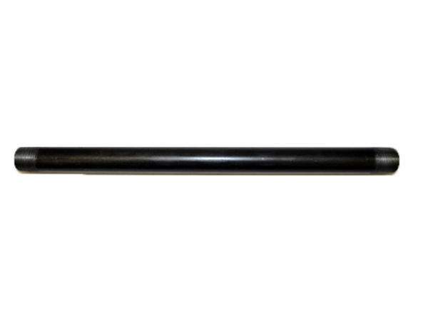 Black iron pipe nipple, 30-inch straight tube, 1/2-in MPT