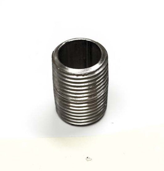 Stainless steel close nipple with external threads, 3/4-inch size