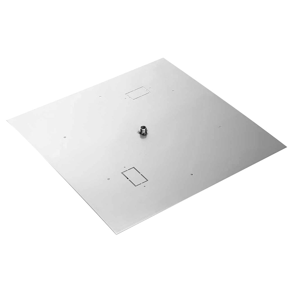 HPC Fire Stainless Steel Square Flat Fire Pit Burner Plate