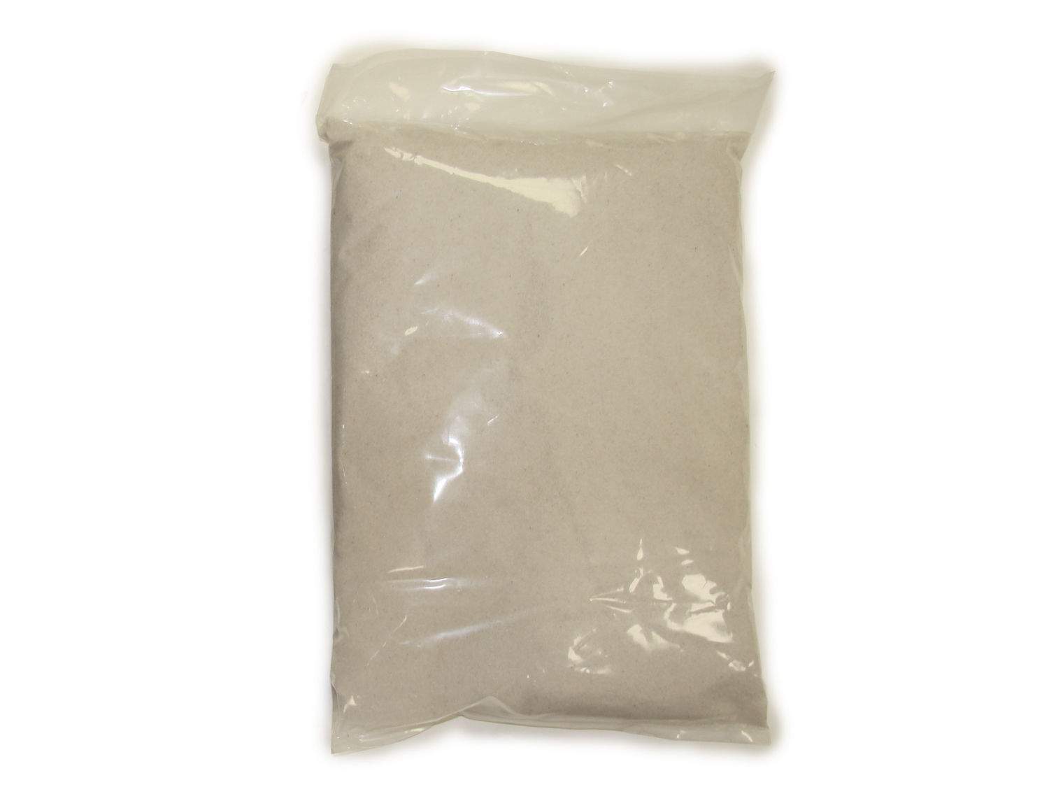 White sand in sealed plastic bag